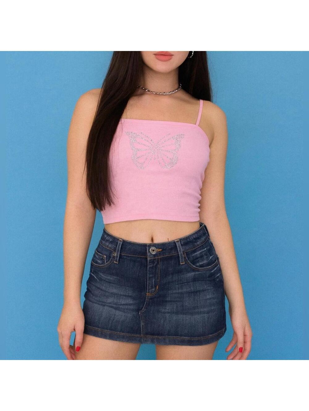 Harlow Y2K denim mini skirt